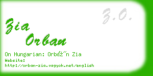 zia orban business card